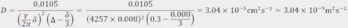 Expression for diffusion constant